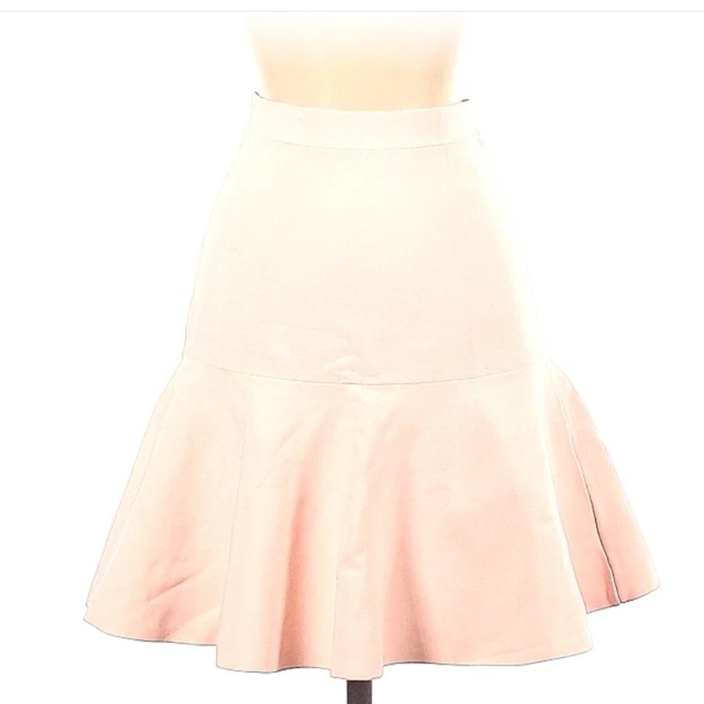 BCBGMAXAZRIA Solid Ivory Pink Casual Skirt
